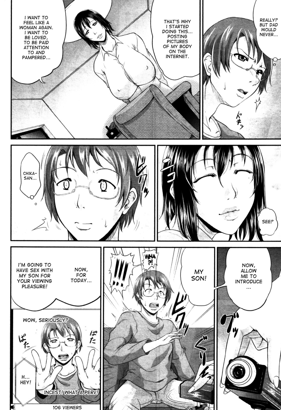 Hentai Manga Comic-Wagamama na Tarechichi-Chapter 2-Live Video Streaming Life With My Stepmom-26